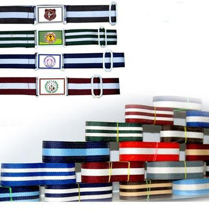 Collection of belts in different colors and patterns from K Square Edutainment.