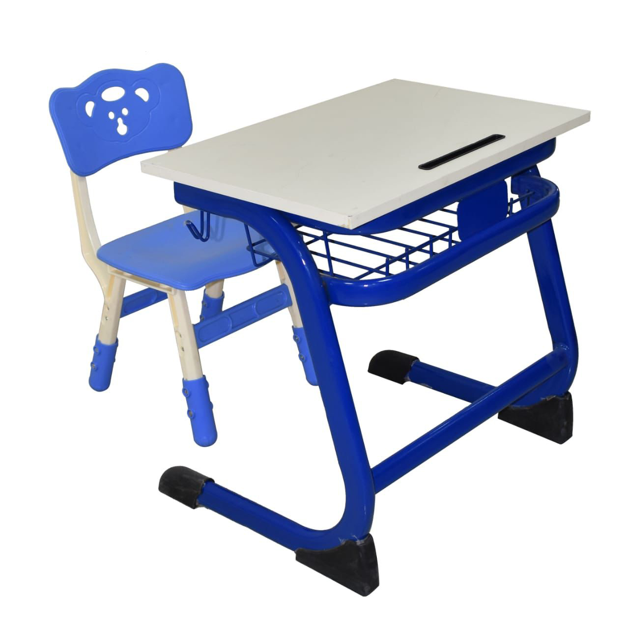 Student table and chair in blue colour - k Square Edutainment