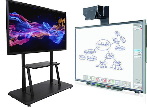 K square edutainment Interactive flat panel with a stand